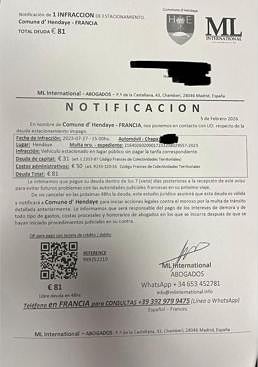 Alertan de una estafa por falsas multas de aparcamiento en Hendaia ...