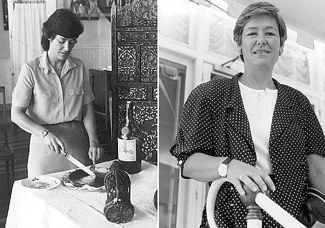 Una casa, dos localizaciones. Tatus Fombellida dirigió la sala del Panier Fleuri, tanto en su ubicación original en Errenteria (arriba, en 1983), como tras el traslado del restaurante a Donostia (abajo, en 1991).