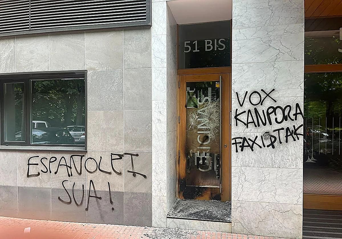 Vox denuncia el segundo ataque este fin de semana a su sede de Vitoria ...