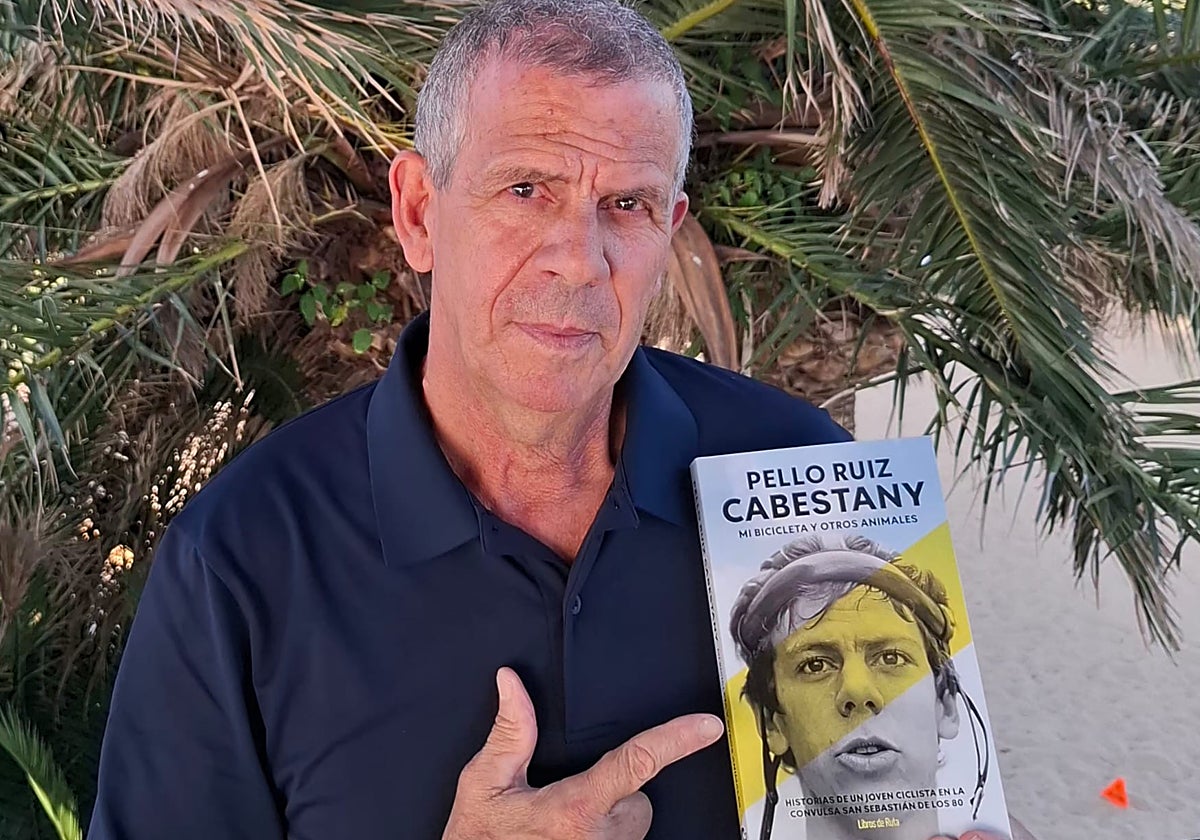 Cabestany con la portada del libro, basada en una antigua foto de Usoz en DV