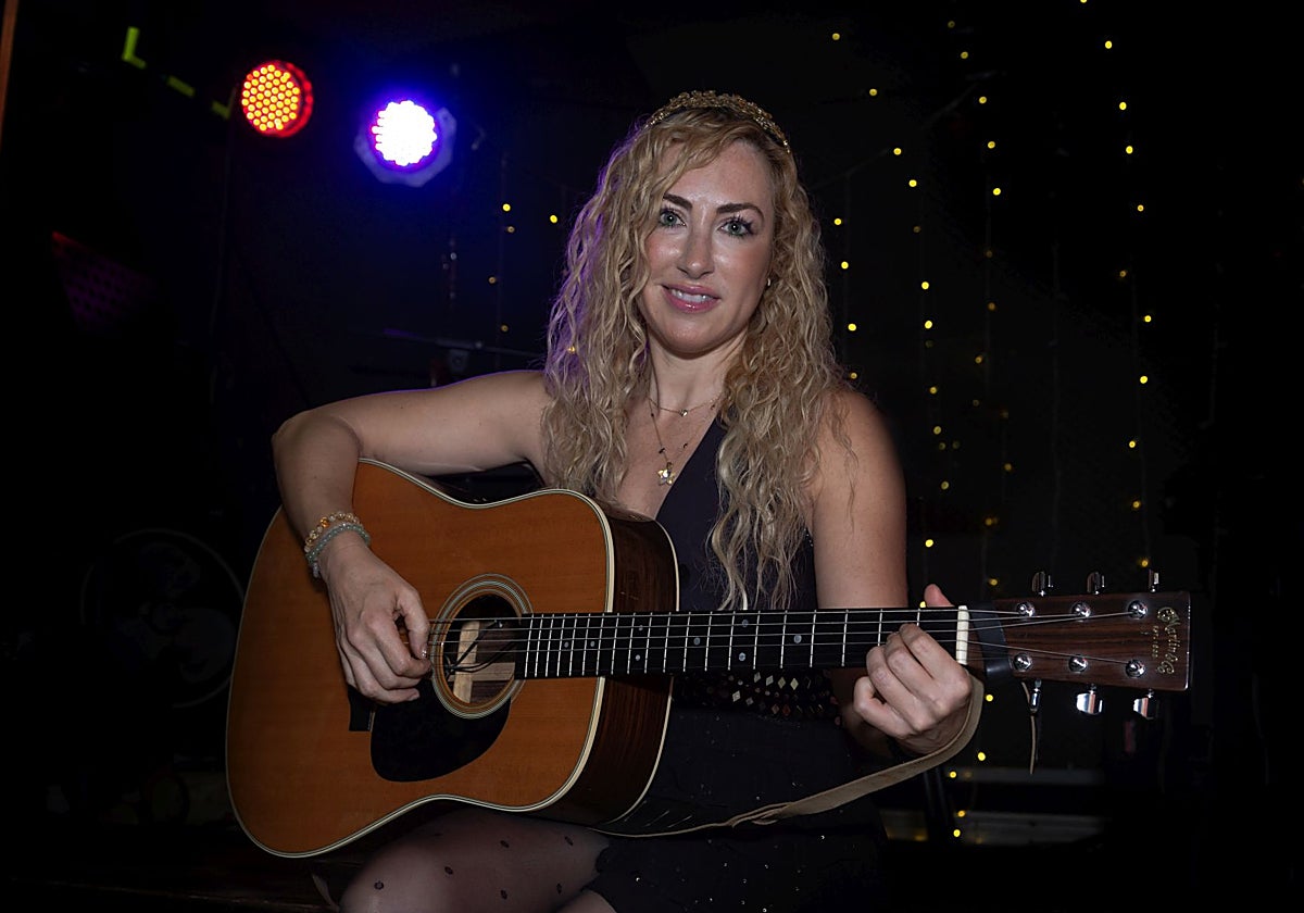 Karen Ortiz de Guinea, este sábado antes de su concierto en la sala Mogambo.