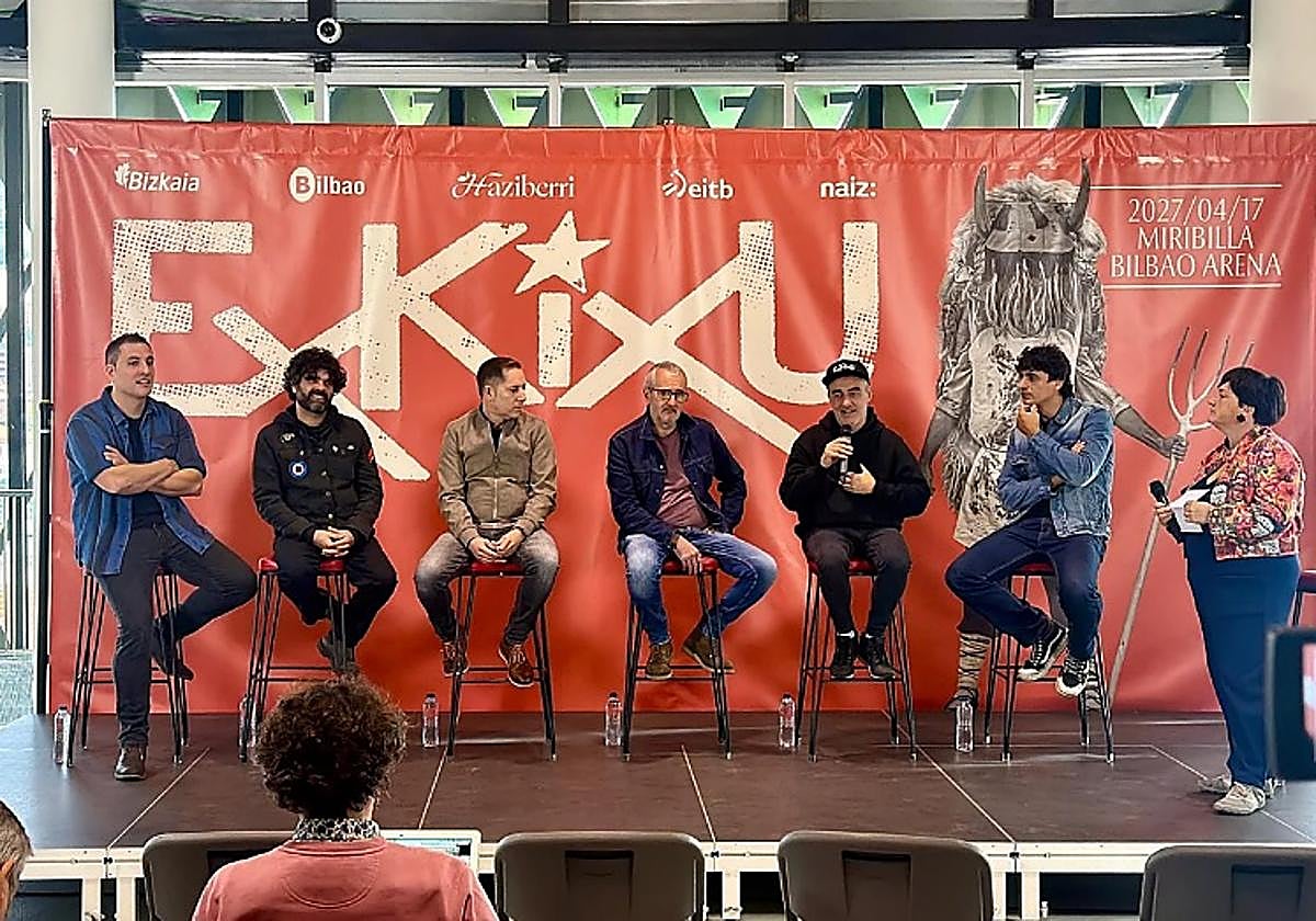 Rueda de prensa de Exkixu, este jueves en Miribilla
