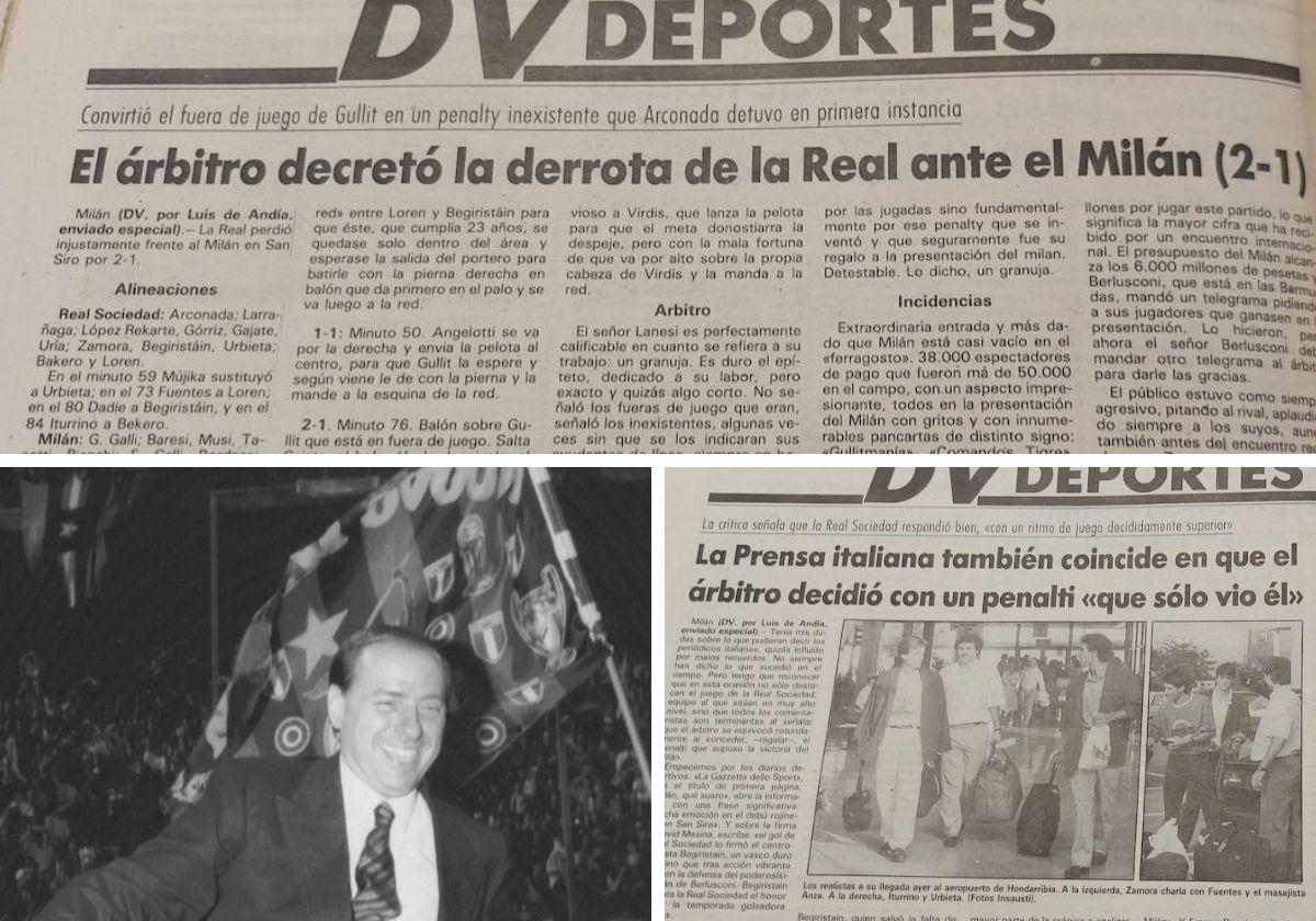 El día que la Real Sociedad tuteó al gran Milan de Baresi en un 'robo a la italiana'