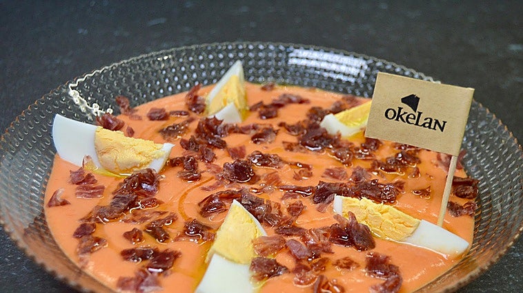 Receta de salmorejo con cecina