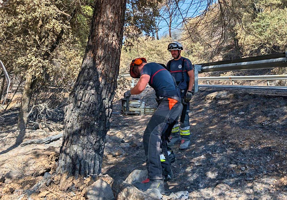 Vuelven los bomberos guipuzcoanos de los incendios de Madrid: «La prevención activa es la única forma de frenar esta devastación»