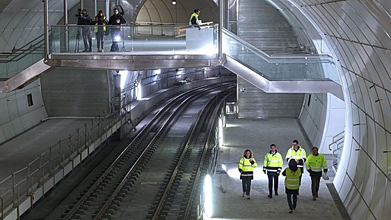 Los trenes empezarán a circular en prueba la próxima semana en la nueva pasante del Topo en Donostia