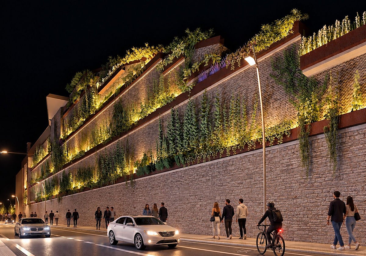 El muro de San Bartolomé en Donostia se transformará en un gran jardín vertical en primavera de 2028
