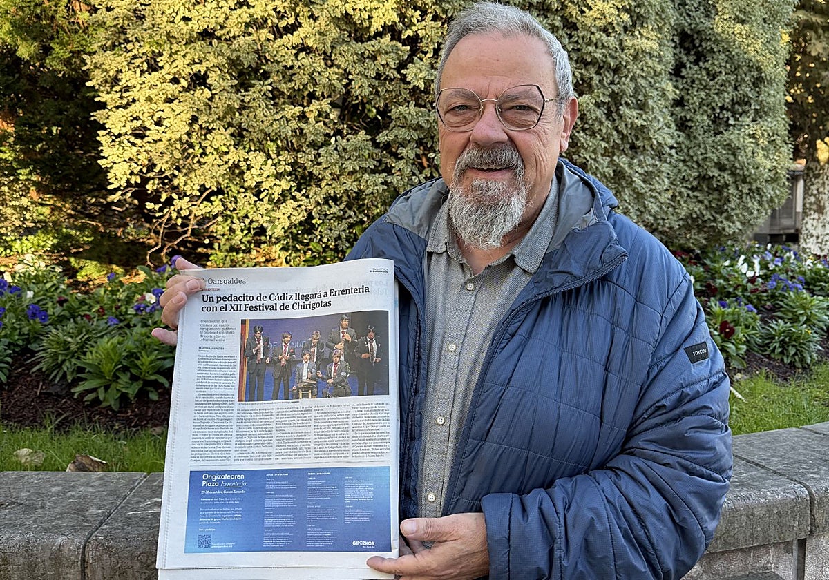 Josean Achucarro, organizador del Festival de Cádiz en Errenteria: «En la chirigota hay una crítica que se hace desde el humor, algo necesario hoy en día»