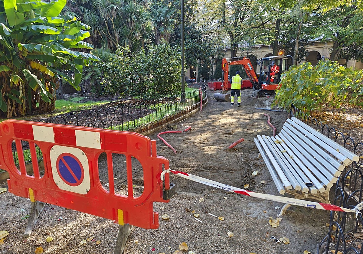 Renovación completa de los caminos de la plaza de Gipuzkoa de San Sebastián