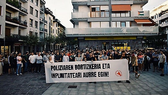 Protesta de GKS en Hondarribia tras los incidentes