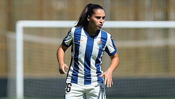 Carlota Chacón, en un partido en Zubieta.
