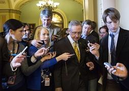 Harry Reid, líder de la mayoría demócrata en el Senado. / Drew Angerer (Afp)