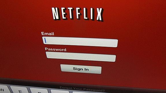 La pantalla de acceso a Netflix desde un iPad.