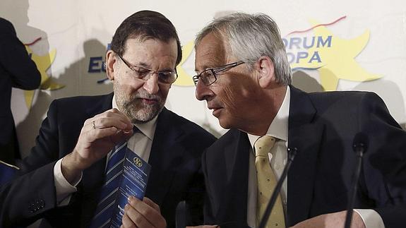 Mariano Rajoy y Jean-Claude Juncker. 