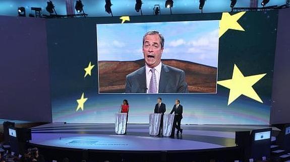 Nigel Faragel, en un vídeo en un acto político 
