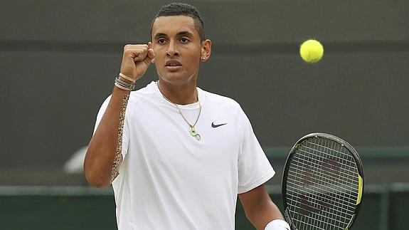 Kyrgios, durante el partido contra Nadal. 