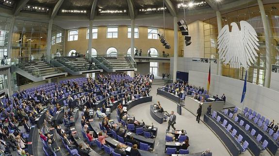 Vista general de la sesión extraordinaria del parlamento alemán en Berlín.