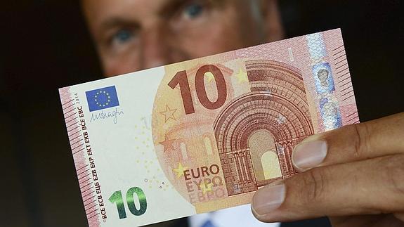 El nuevo billete de diez euros.