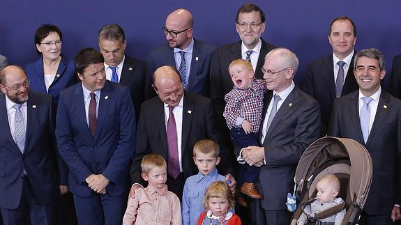 Foto de familia en la cumbre europea.