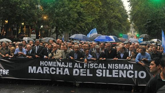 Marcha en homenaje de Alberto Nisman. Archivo