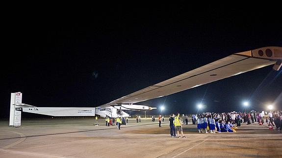 El avión Solar Impulse 2, en Mandalay. 