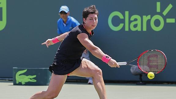 Carla Suárez, en su partido de semifinales. 