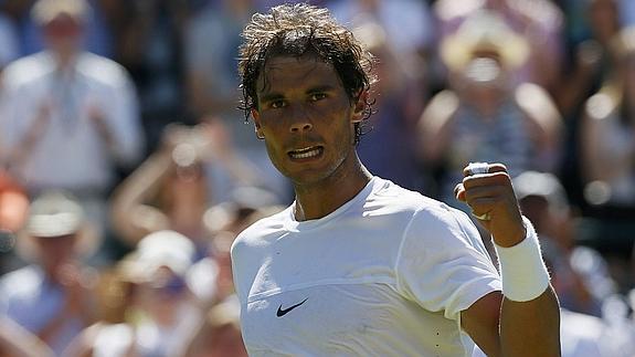 Nadal celebra la victoria. 