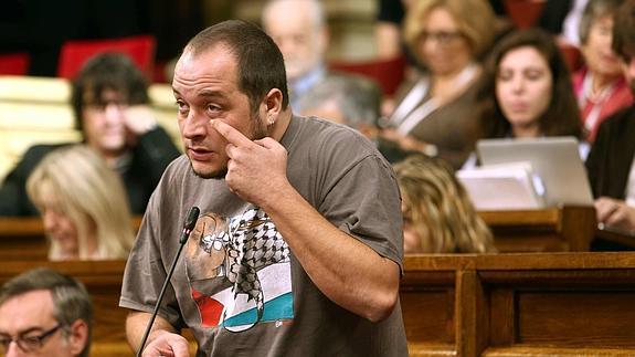 David Fernández, diputado de la CUP en el Parlamento catalán.