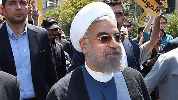 El presidente iraní Hasan Rohani .