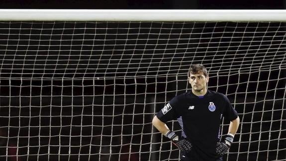 Iker Casillas, en un partido con el Oporto. 