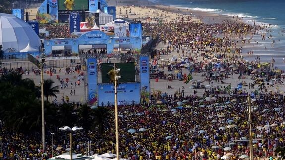 Copacabana, en el pasado Mundial de fútbol. 