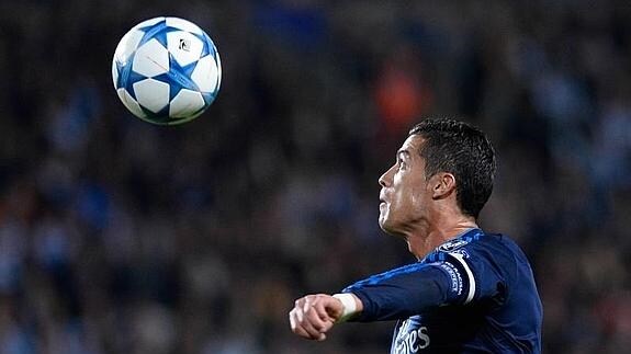 Cristiano Ronaldo, en el partido ante el Malmoe. 