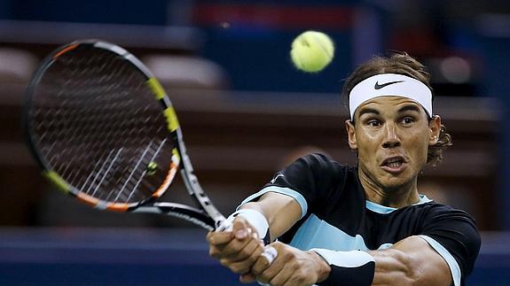 Rafa Nadal, durante el partido ante Raonic. 