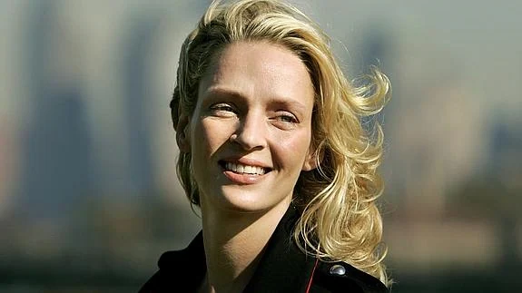 Uma Thurman, durante un rodaje.