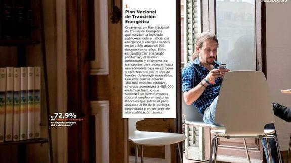 Pablo Iglesias, en el 'catálogo-programa' de Podemos.