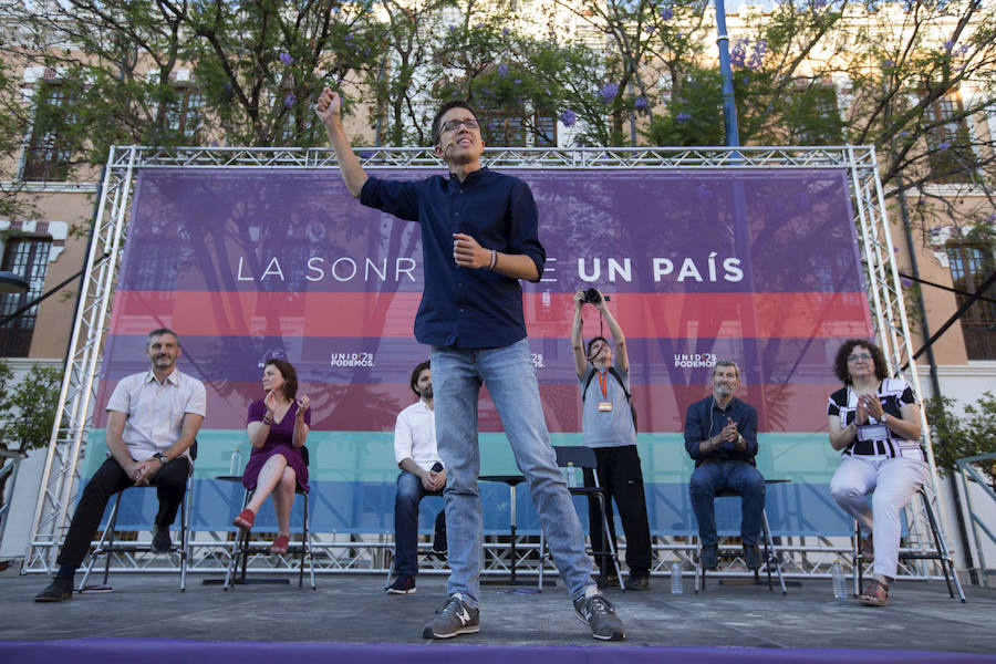 Íñigo Errejón durante su mitin en Murcia.