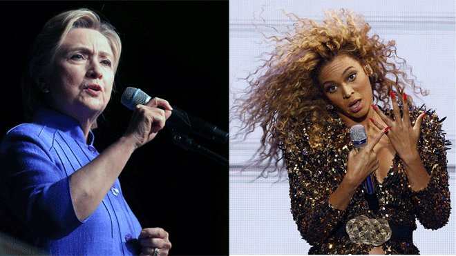 Hillary Clinton y Beyoncé.