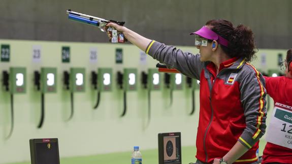 Sonia Franquet, durante la competición. 