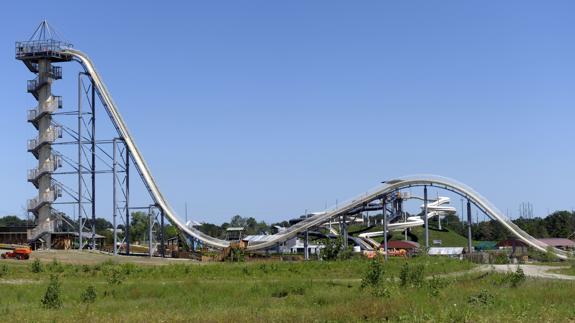 Imagen del tobogán del parque de Schlitterbahn. 