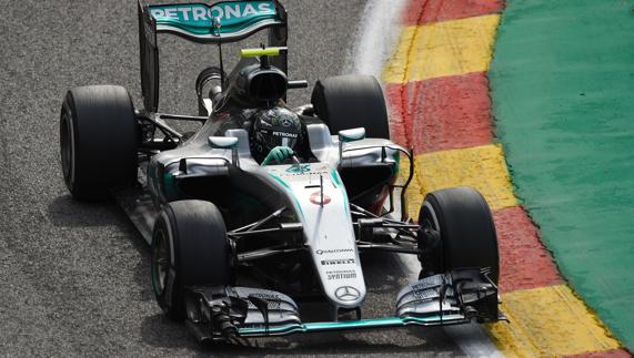 Rosberg, durante los entrenamientos libres. 