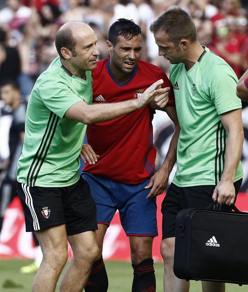 Javier Flaño, durante el partido contra la Real Sociedad. 