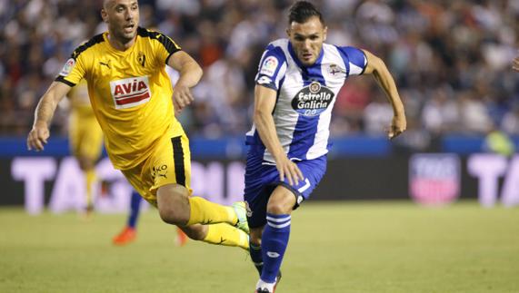 Lucas Pérez, durante un partido. 