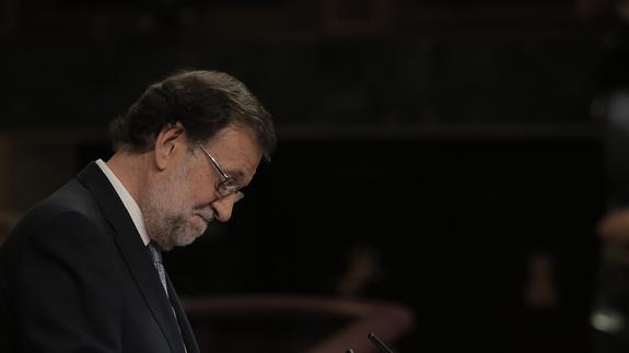 Mariano Rajoy, en el Congreso. 