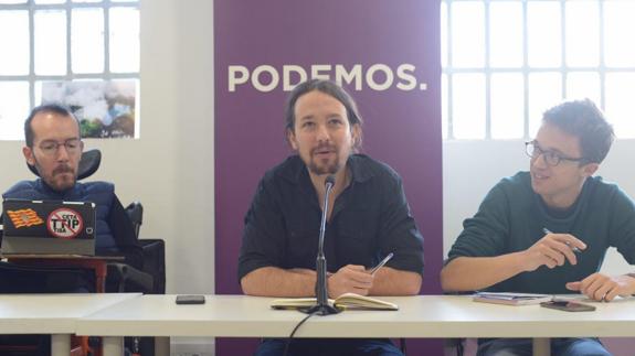 Iglesias, Errejón y Echenique.