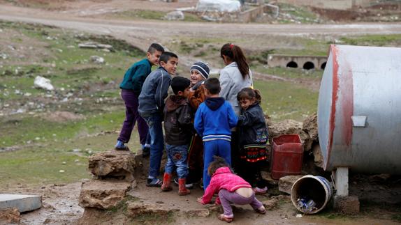 Niños jugando en Mosul. 