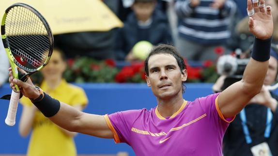 Nadal celebra su triunfo. 