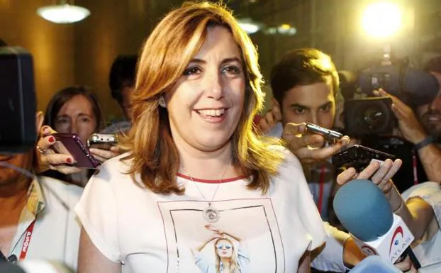 Susana Díaz, ayer durante el congreso del PSOE.