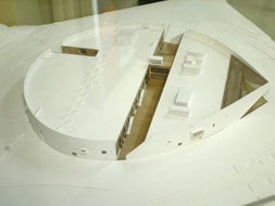 Maqueta de la futura biblioteca de la UPV. [LUSA]