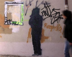 'El Banksy', víctima del spray