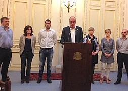 Garitano durante la lectura de la declaración. /N. Eizaguirre